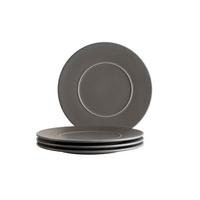 Tellerset Unico Anthrazit 4-teilig - Anthrazit, Basics, Keramik - Mäser