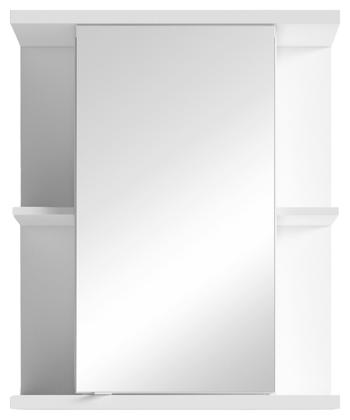 Spiegelschrank Nebraska 1-Türig BxHxT: 60x70x25 cm - Weiß, MODERN, Glas/Holzwerkstoff (60/70/25cm) - MID.YOU