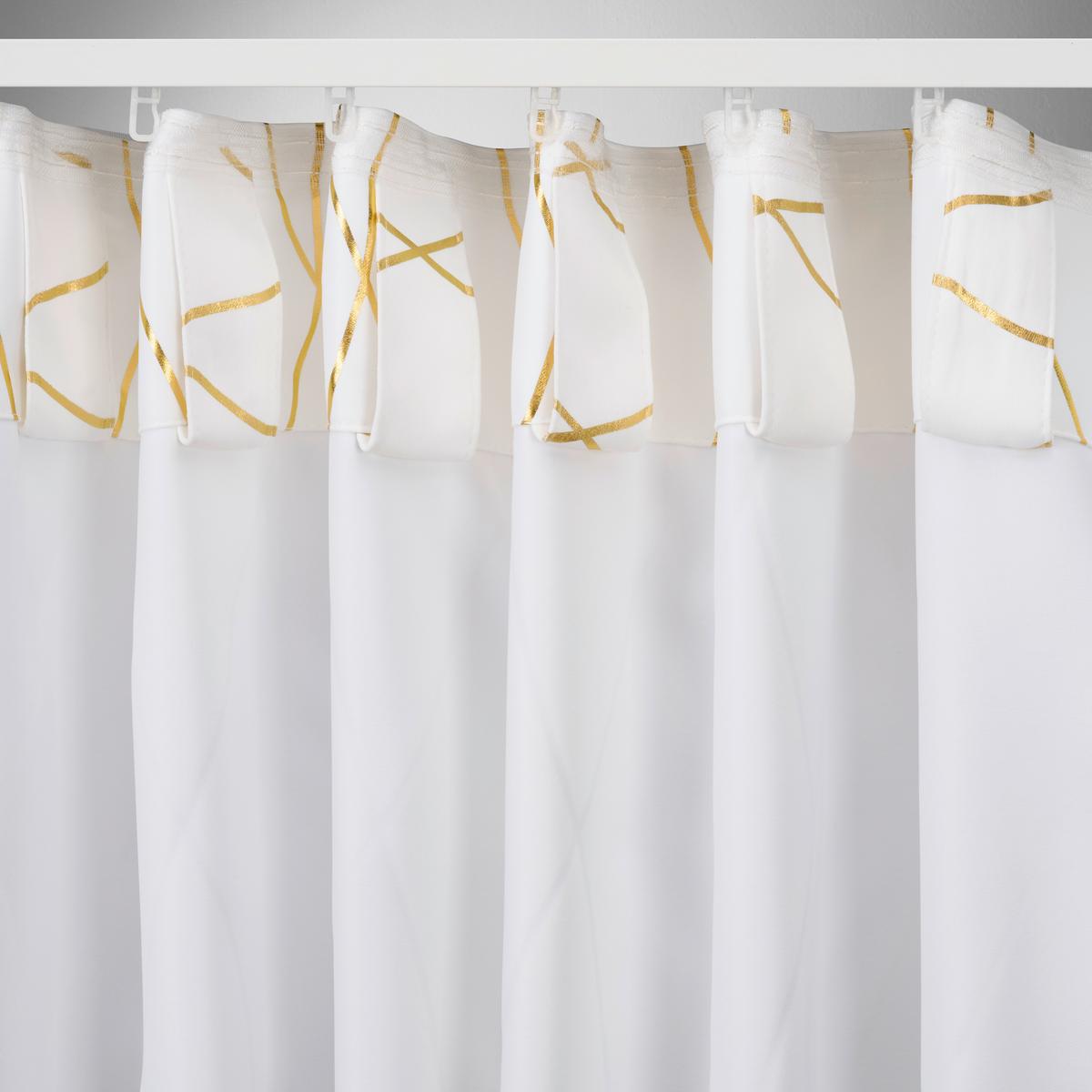 ZATEMŇOVACÍ ZÁVES Glamour, 140/245 cm - biela/zlatá, Lifestyle, textil (140/245cm) - Mömax