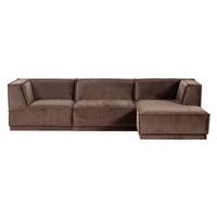 ECKSOFA Manu Braun 286x160cm - Braun, MODERN, Textil (286/160cm) - Livetastic
