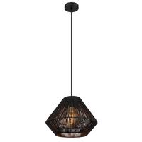 Hängeleuchte 15694hb Houdini - Schwarz/Naturfarben, KONVENTIONELL, Naturmaterialien/Kunststoff (35/120cm) - Globo