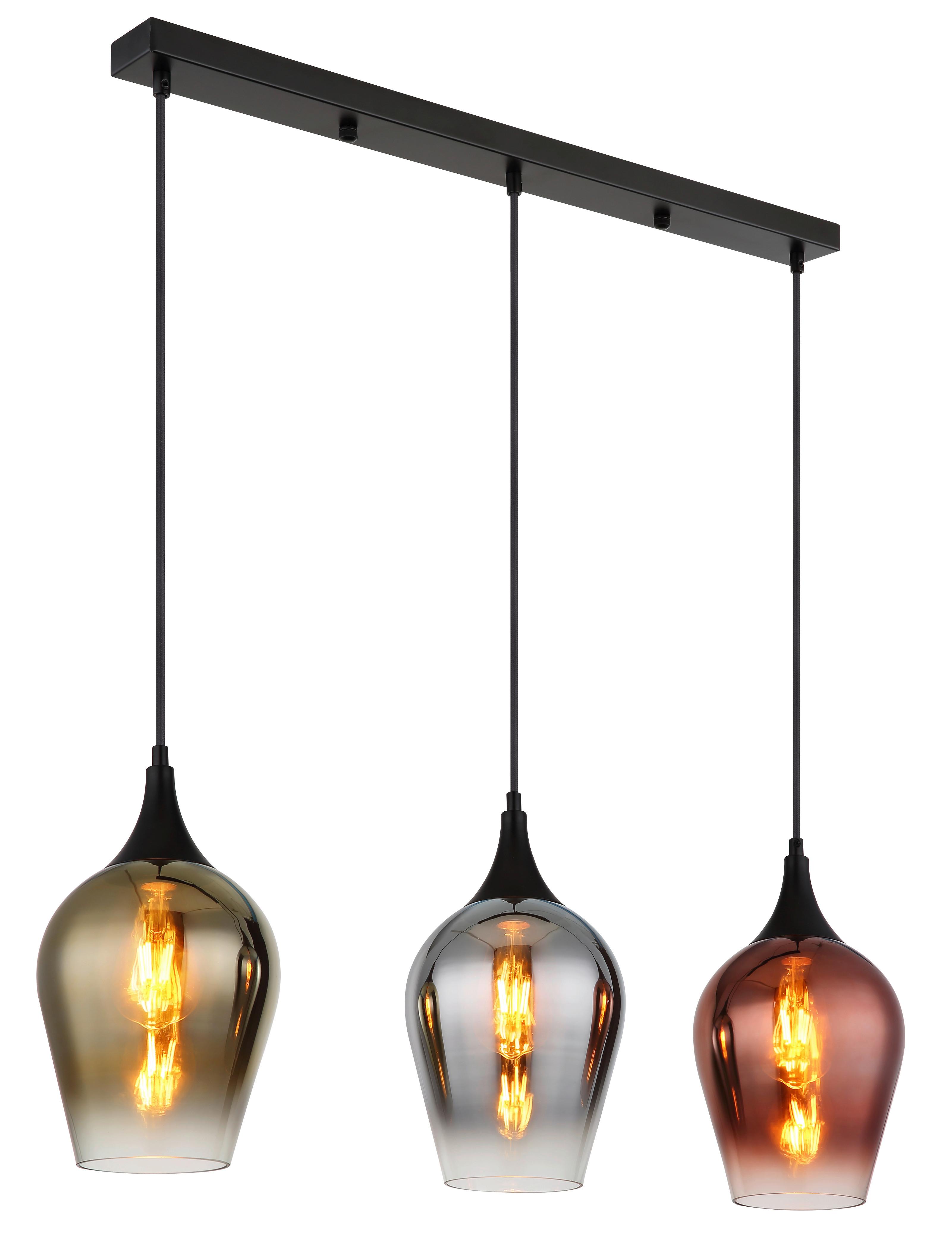 Hängeleuchte 155520-3h - Klar, KONVENTIONELL, Glas/Metall (83/18/120cm) - Globo