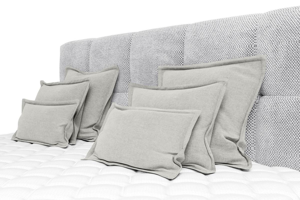 Zierkissenset Chenille Hellgrau 6-Teilig - Hellgrau, MODERN, Textil (70-50/60-25/10cm) - MID.YOU
