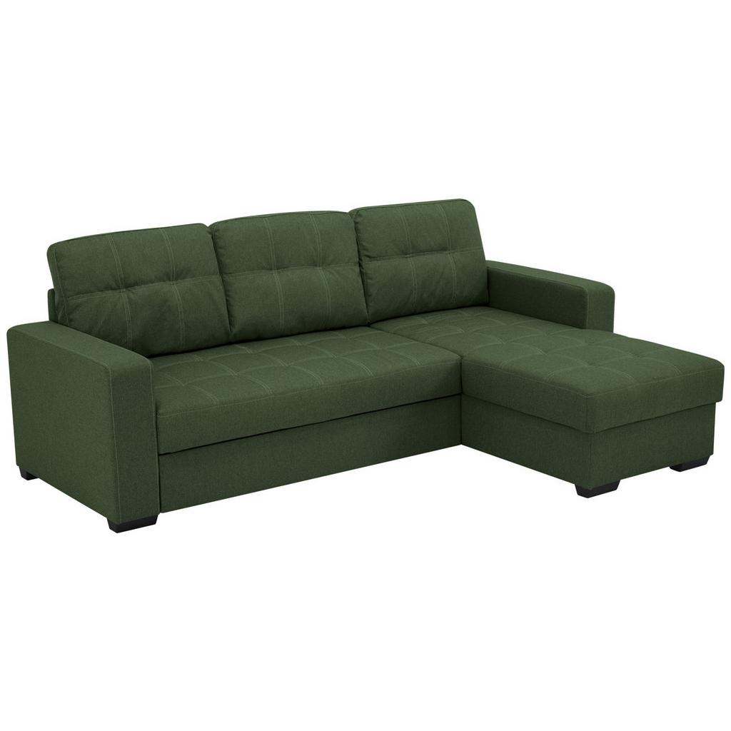 Eckschlafsofa Mediolan Grün S: 240x160 cm