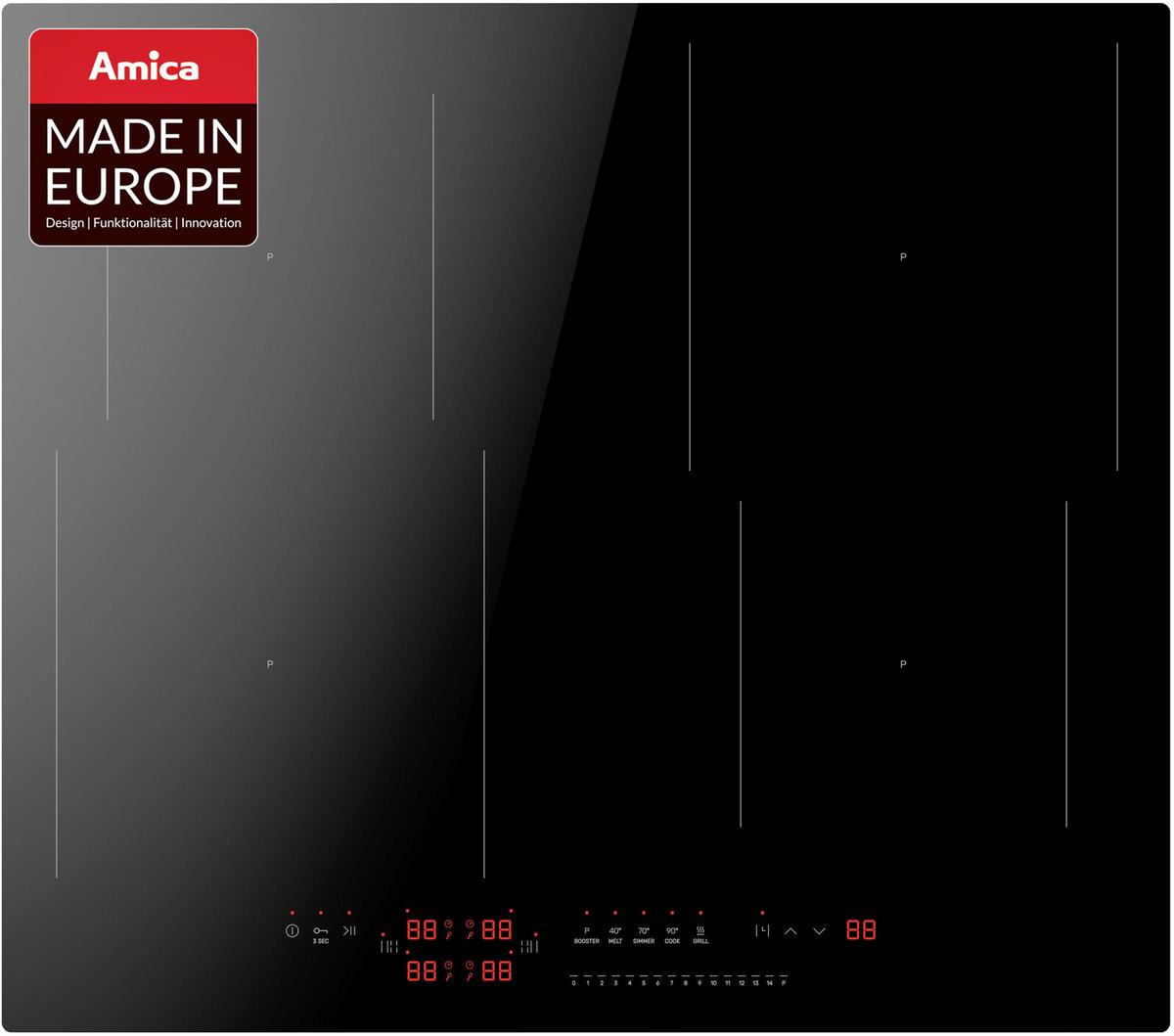 Induktionskochfeld Kmi 774 660 C - Schwarz Hochglanz, MODERN, Glas (59,2/4,9/52,2cm) - Amica
