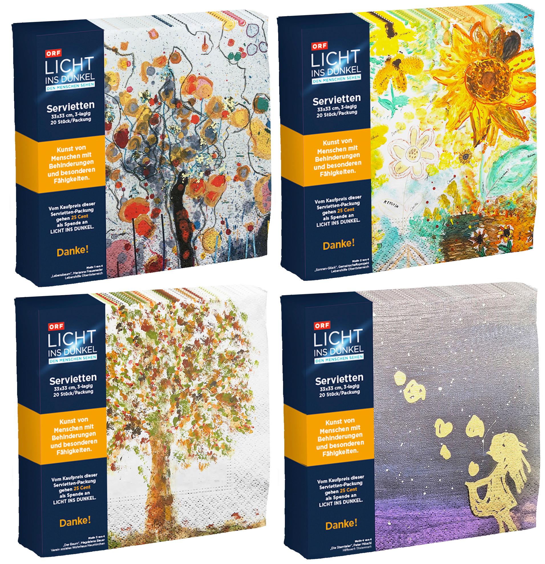 Serviette Lid Servietten - Multicolor, Basics, Papier (33/33cm)