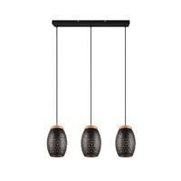 Pendelleuchte R31573080 Bidar - Goldfarben/Schwarz, Basics, Holz/Metall (71/15/150cm)