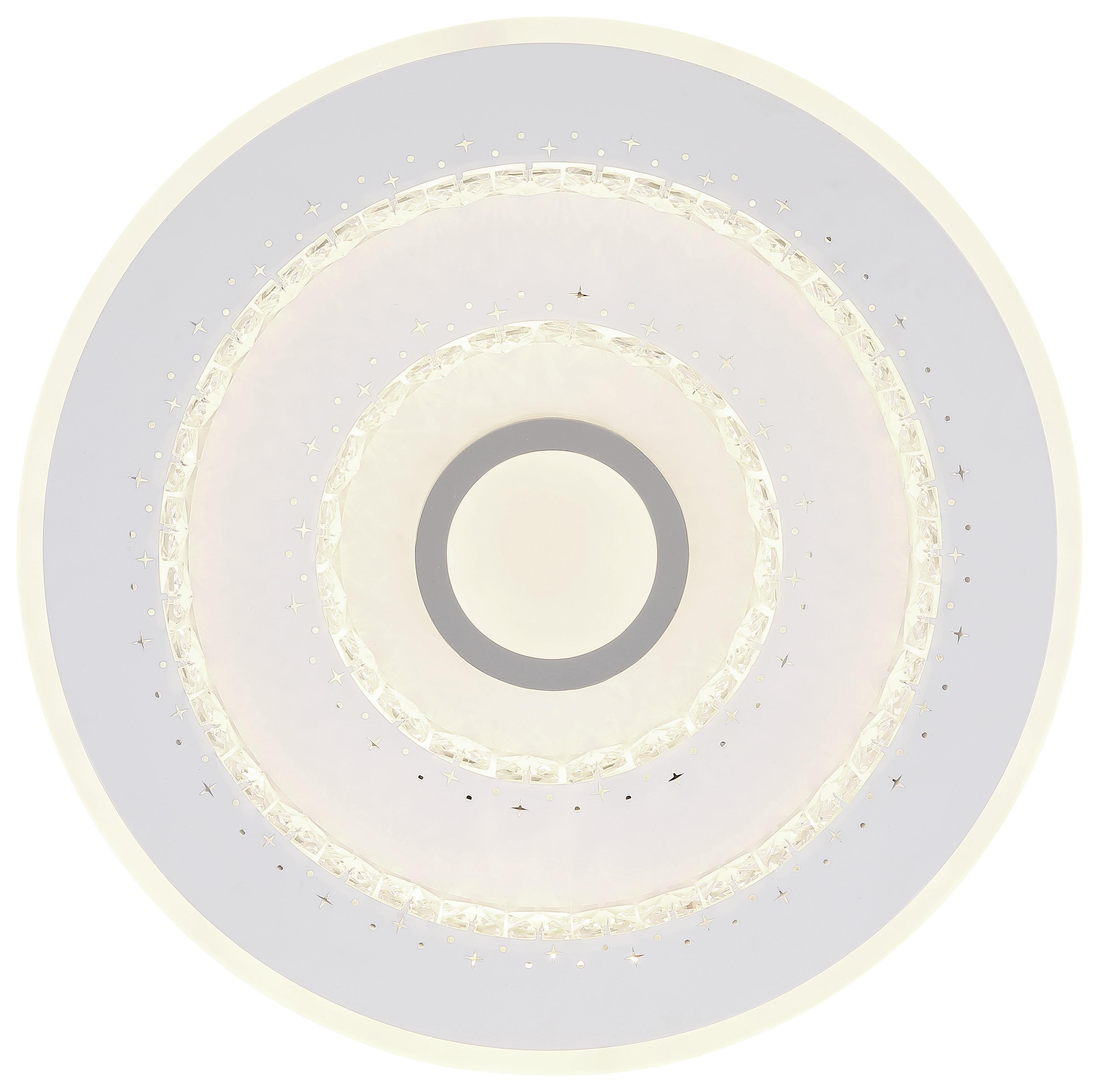 LED-Deckenleuchte Pillo Ø 48 cm mit Fernbedienung - Weiß, Basics, Kunststoff/Metall (48/6,5cm) - Globo