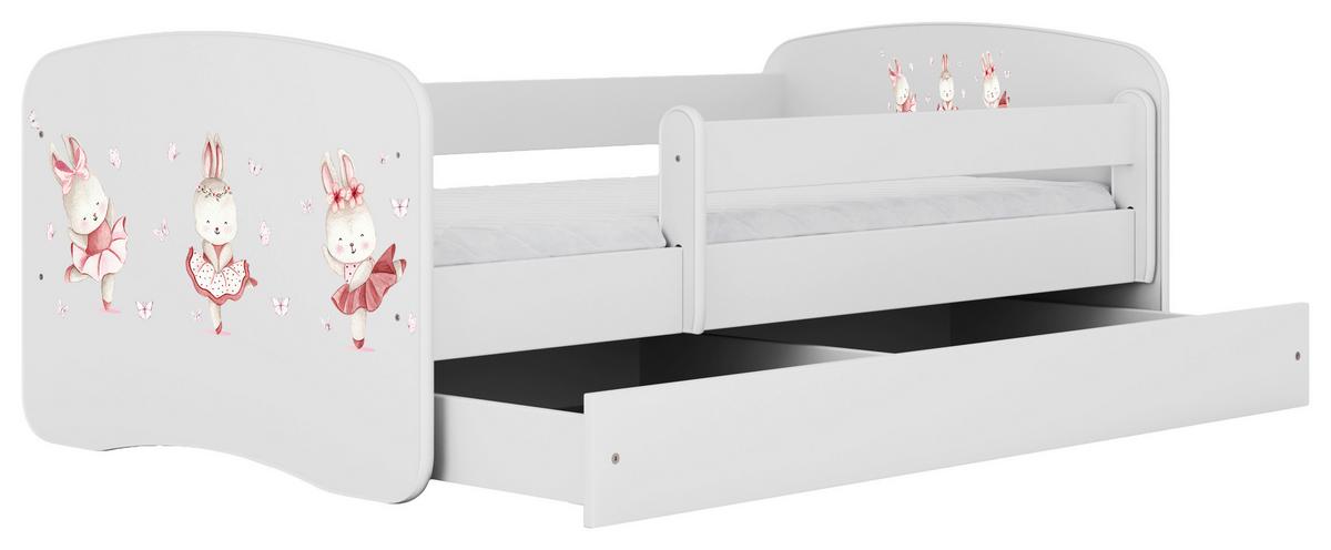 Kinder-/Juniorbett Babydreams inkl. Matratze 80x160 - Birkefarben/Weiß, MODERN, Holz/Holzwerkstoff (80/160cm) - MID.YOU