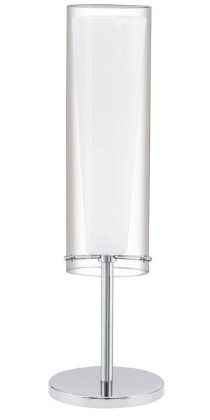 Tischleuchte 89835 - Transparent/Weiß, Design, Glas/Metall (19,1/19,5/39,4cm) - Eglo