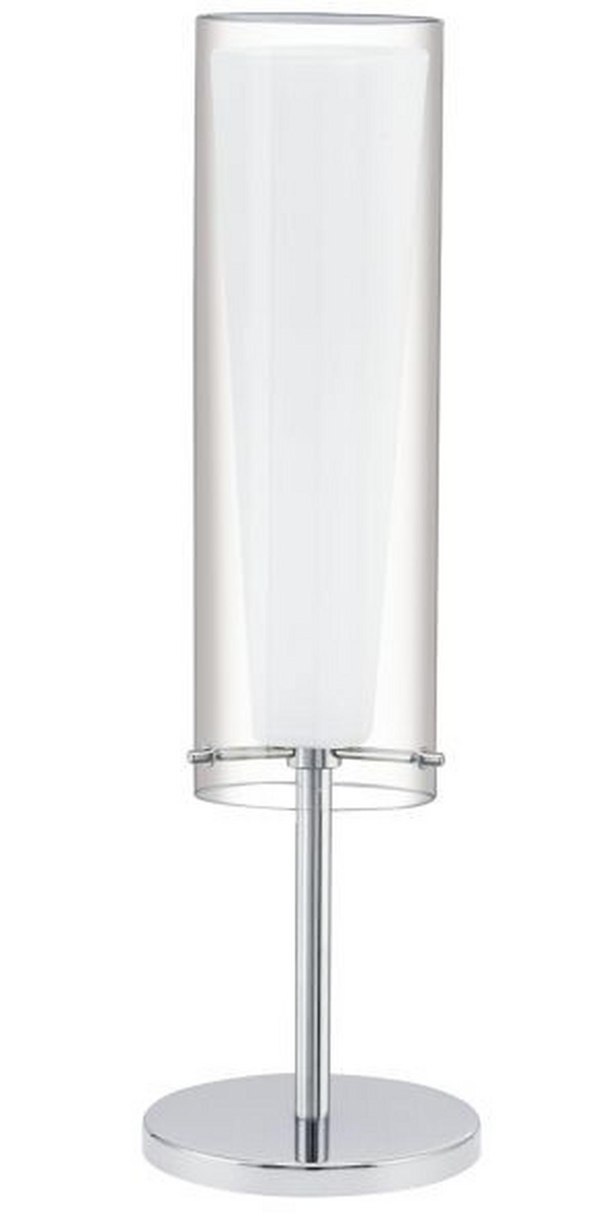 Tischleuchte 89835 - Transparent/Weiß, Design, Glas/Metall (19,1/19,5/39,4cm) - Eglo