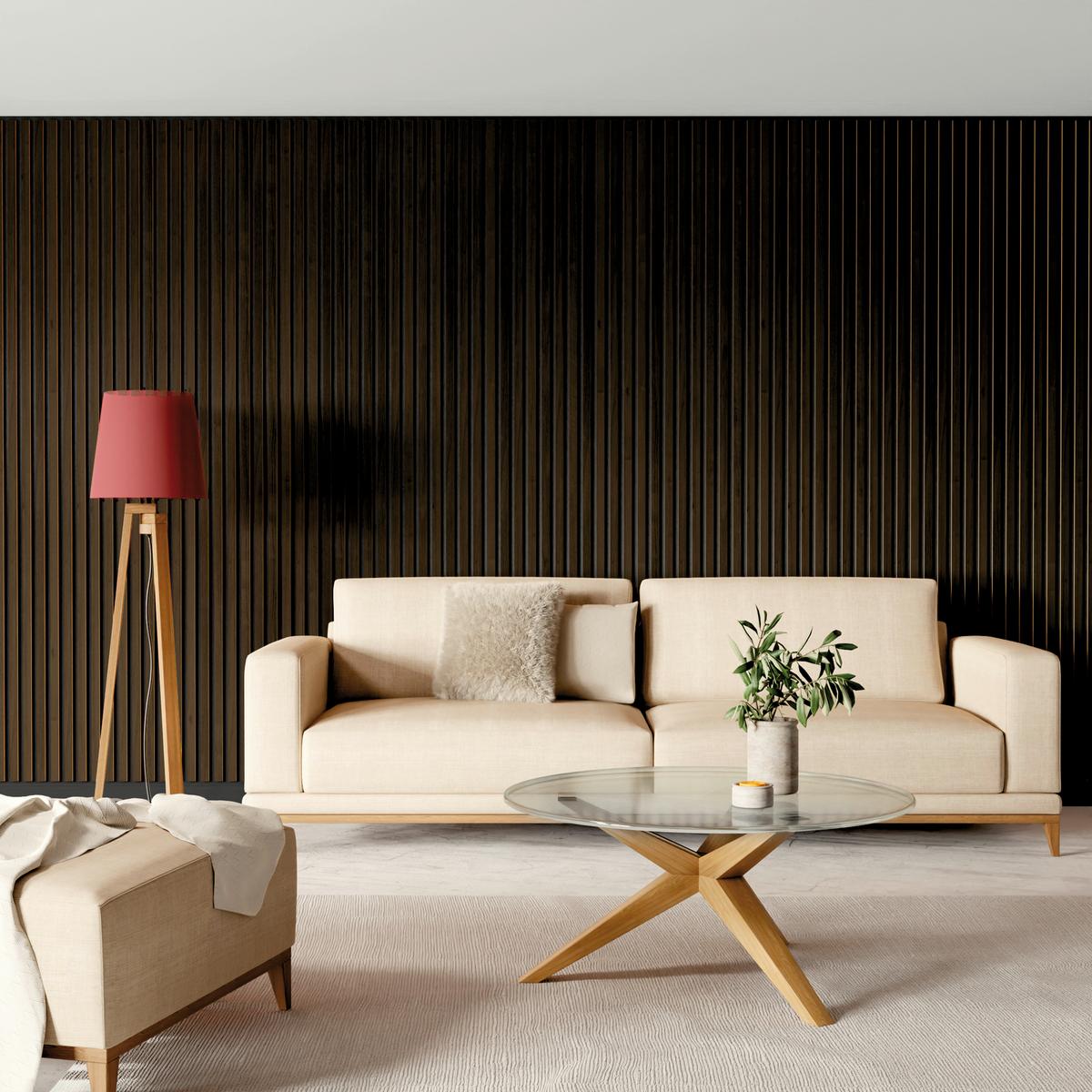 Akustikpaneel Eiche Dunkel - Eiche dunkel, KONVENTIONELL, Holzwerkstoff/Kunststoff (250/30/1.1cm) - Novel