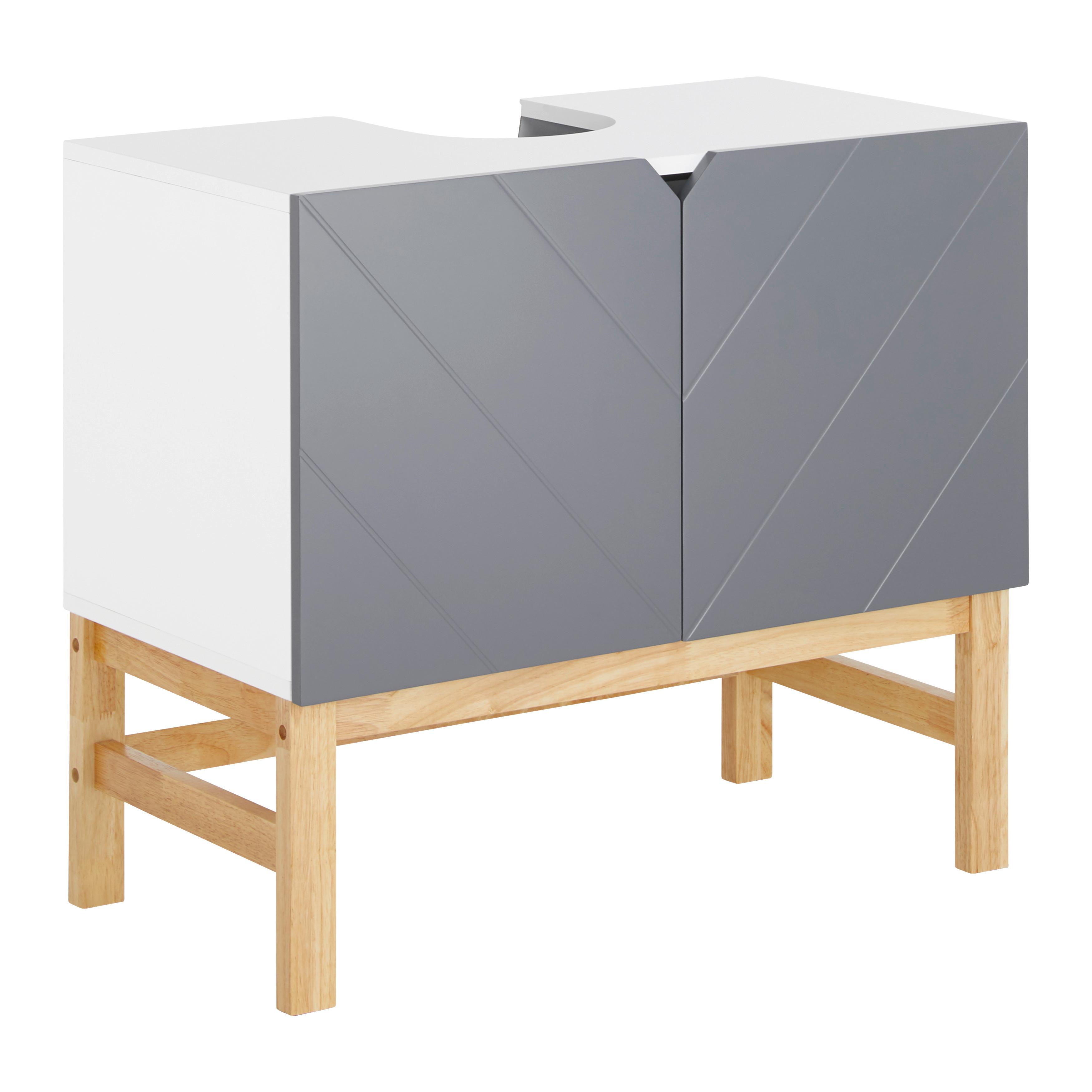 Spodná skrinka ROCCO - sivá/biela, Modern, drevo (70/65/40cm) - Bessagi Home