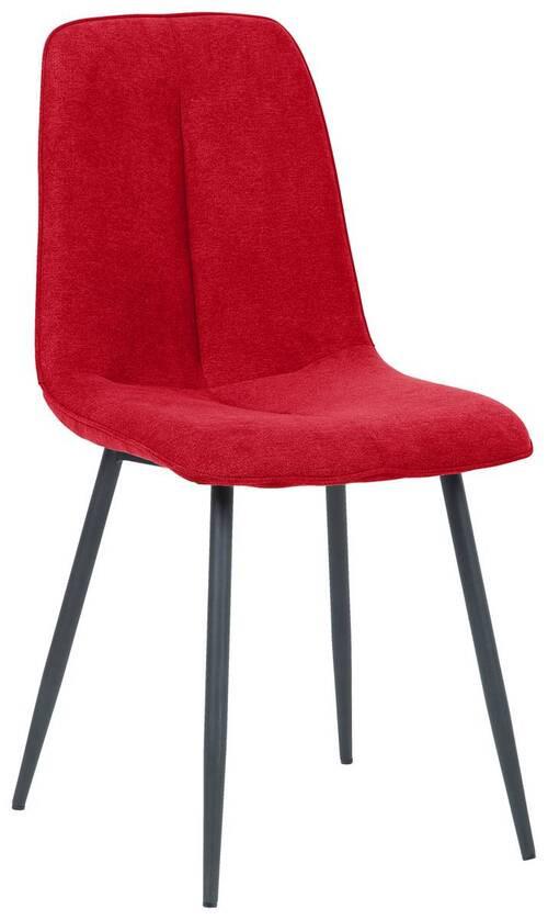 Stuhl Lago Rot Lago - Rot/Schwarz, MODERN, Holz/Textil (47/87/58cm) - P & B