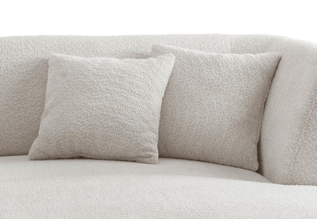 Ecksofa Colori Weiß S: 264/180 cm - Schwarz/Weiß, MODERN, Holz/Textil (264/160cm) - MID.YOU