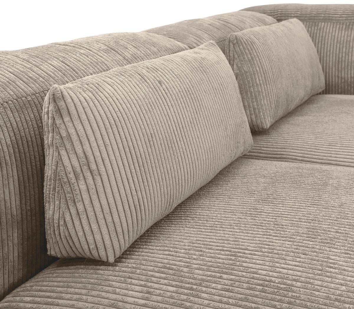 Rückenkissen Lenata 60x25 Cm Cord Taupe - Taupe, Design, Textil (60/25/12cm) - Max Winzer