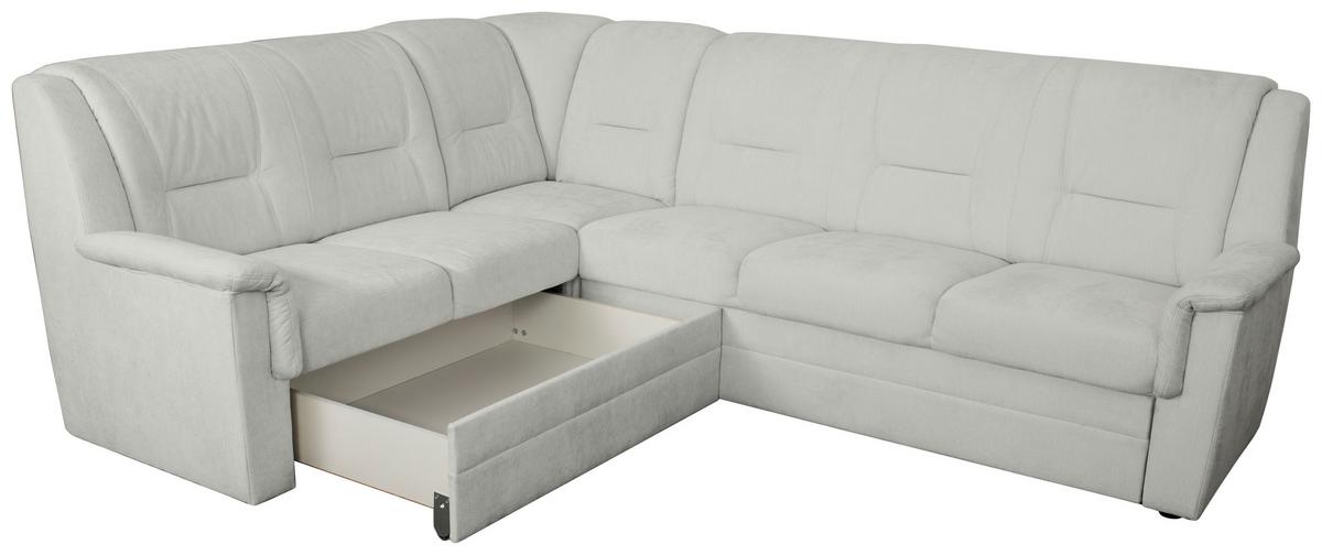 ECKSCHLAFSOFA Rafael, Hellgrau S: 279x224cm - Beige/Hellgrau, Trend, Textil (279/224cm)