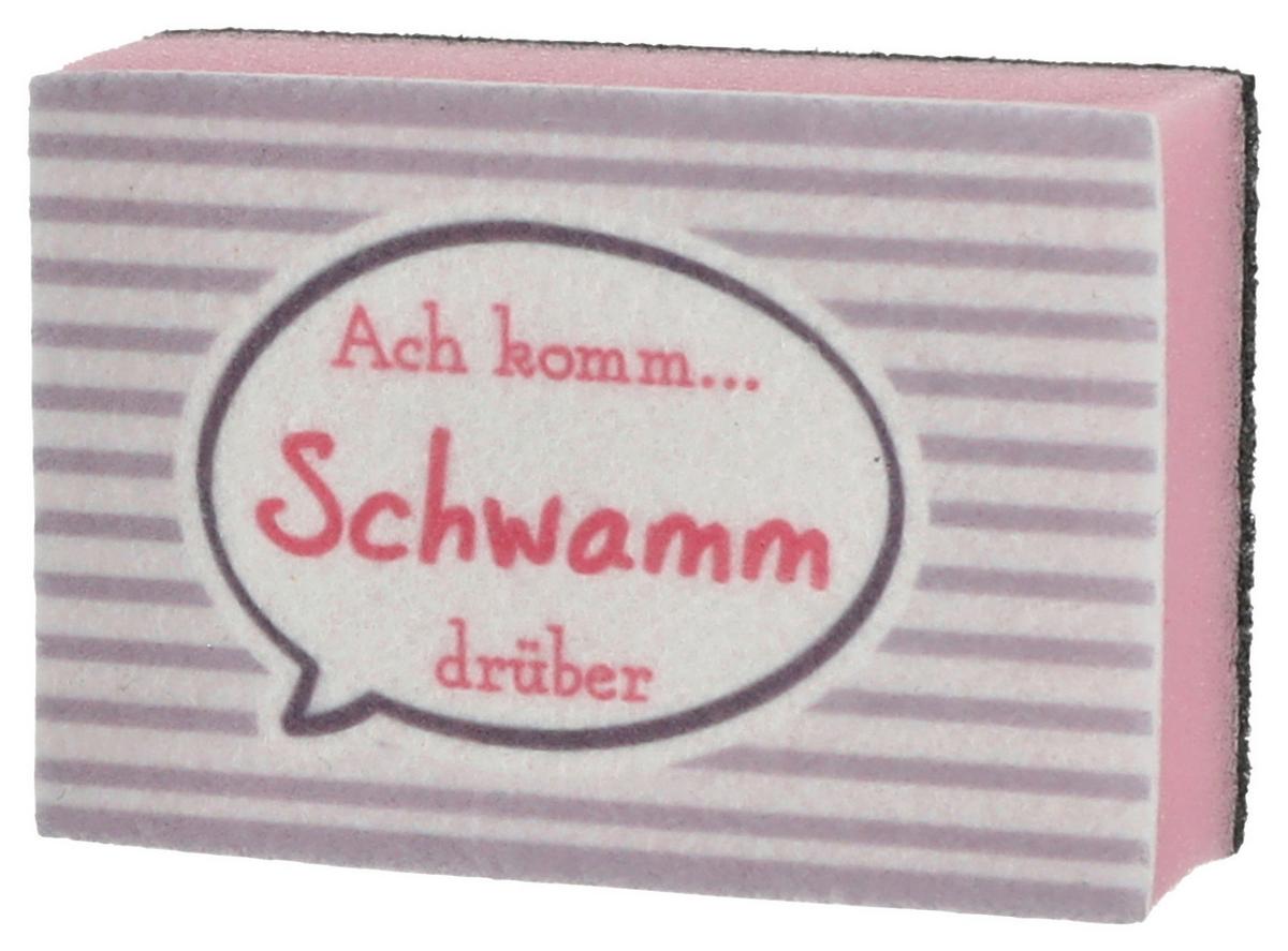 Schwamm Luisa - Blau/Rotorange, Basics, Kunststoff (10,5/7/3cm)