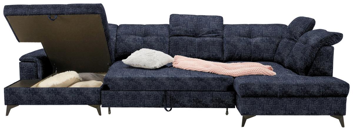 Sedacia súprava U SIERRA, pravá, antracitová INFINITY - antracitová, Modern, kov/textil (364/90-106/181-230cm) - Mömax