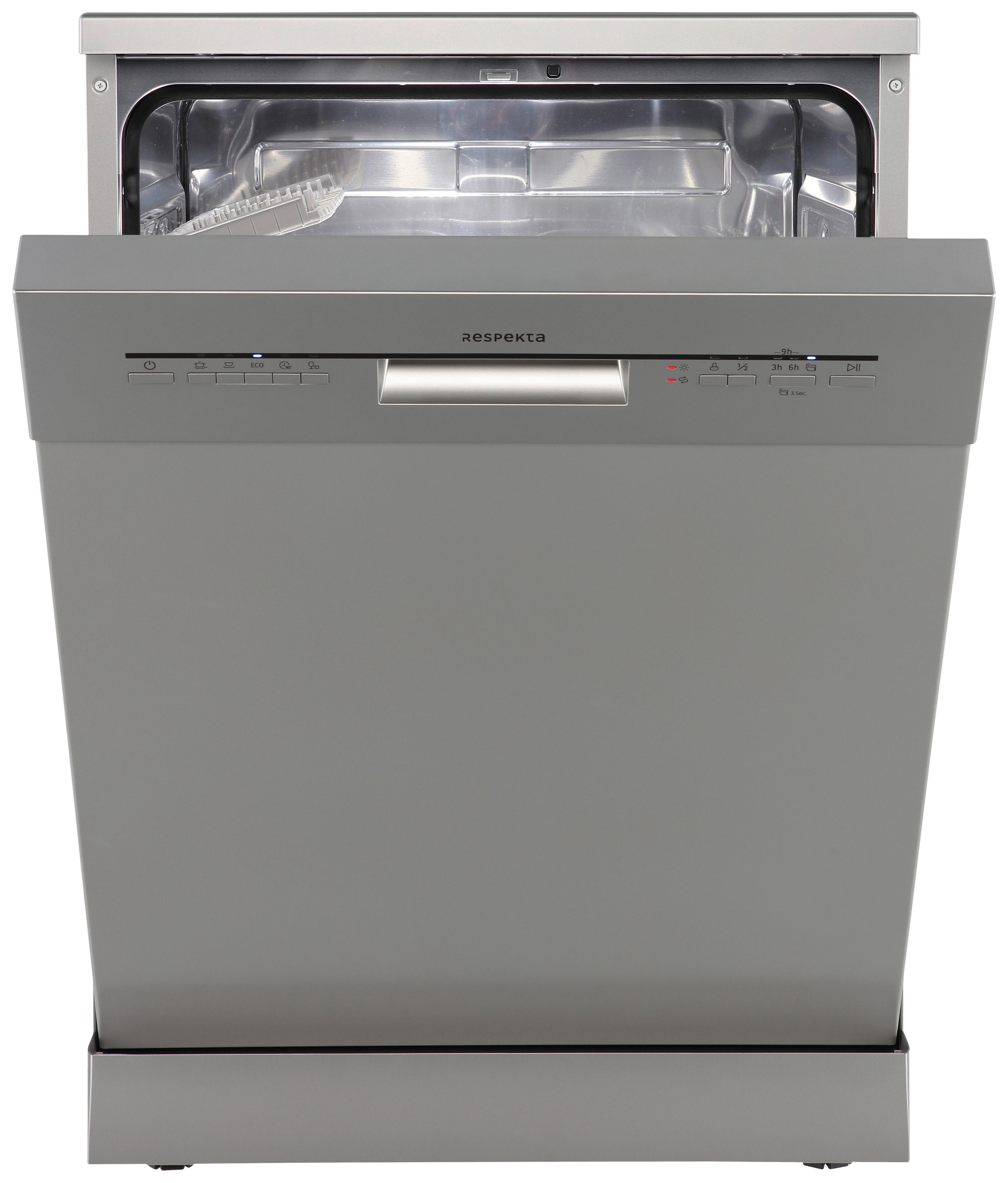 Geschirrspüler Silberfarben B: 59,8 Cm - Silberfarben, Basics, Kunststoff/Metall (59,8/84,5/60cm) - Respekta