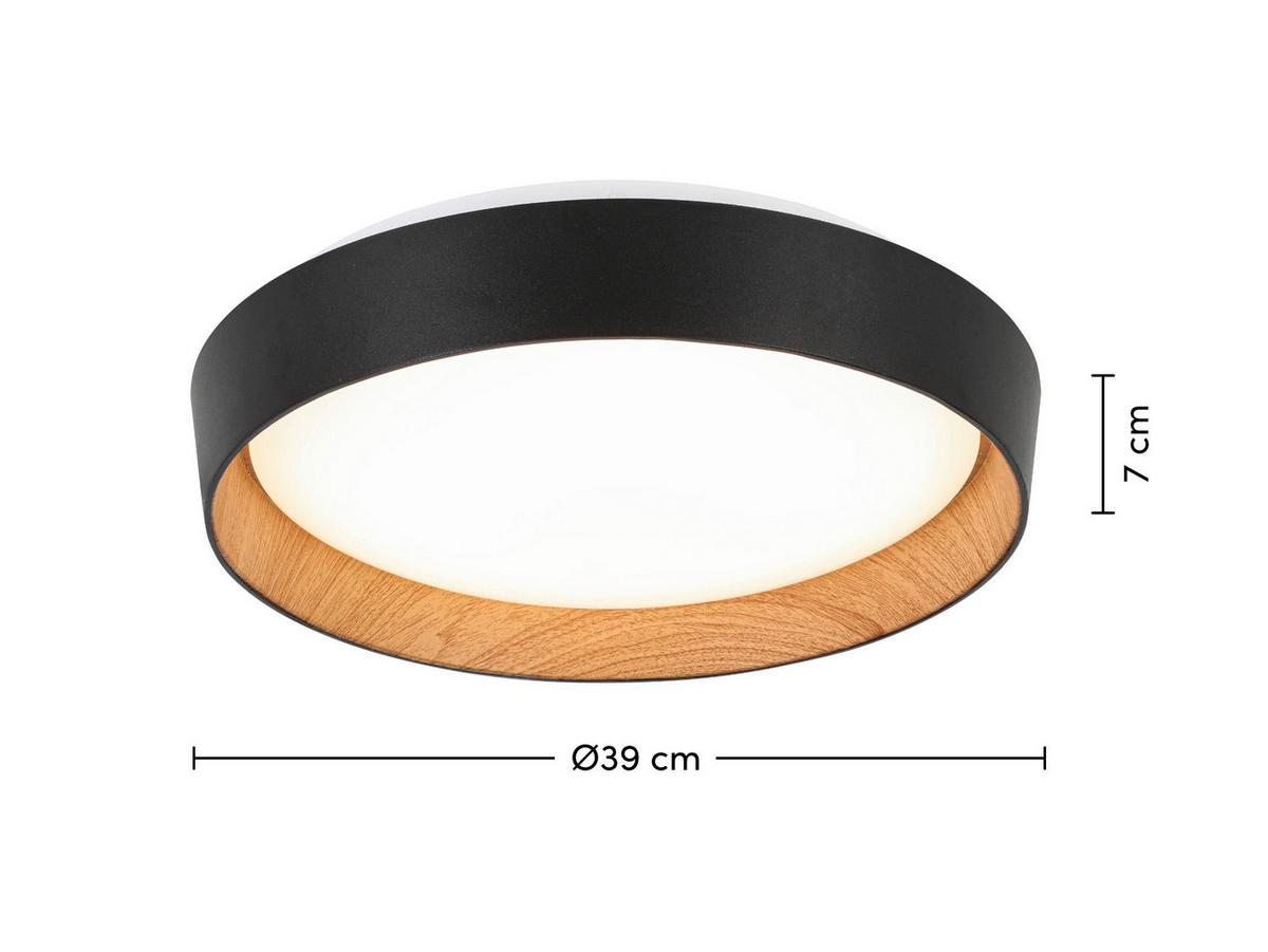 STROPNÉ LED SVIETIDLO LIA - biela, Konventionell, kov/drevo (39/7cm) - Mömax