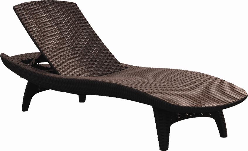 OPALOVACÍ LEHÁTKO PACIFIC - hnědá, Moderní, plast (197/75/40.4cm)