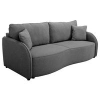 Schlafsofa Bari mit Bettkasten anthrazit, 215x100cm - Anthrazit/Schwarz, KONVENTIONELL, Holz/Holzwerkstoff (215/100cm)