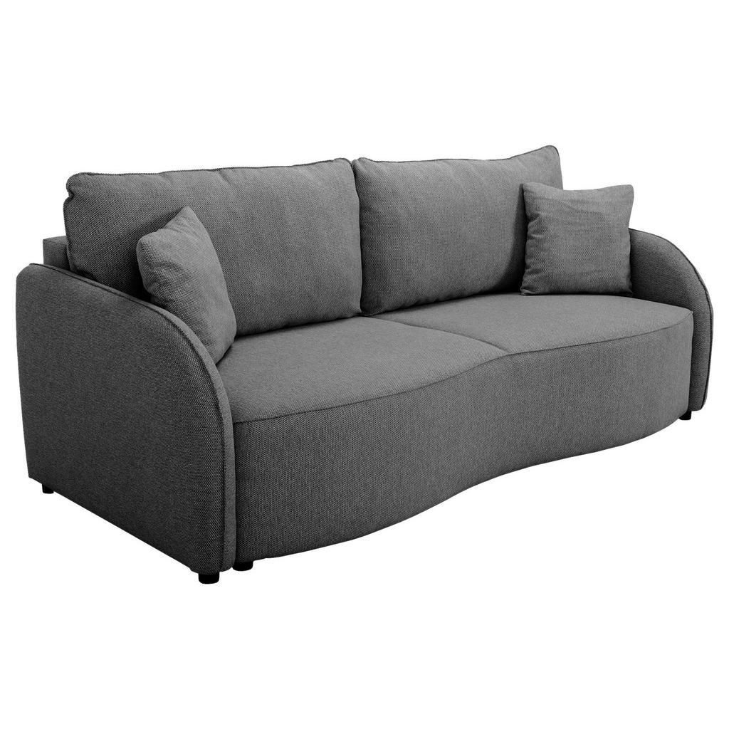 Schlafsofa Bari mit Bettkasten anthrazit, 215x100cm
