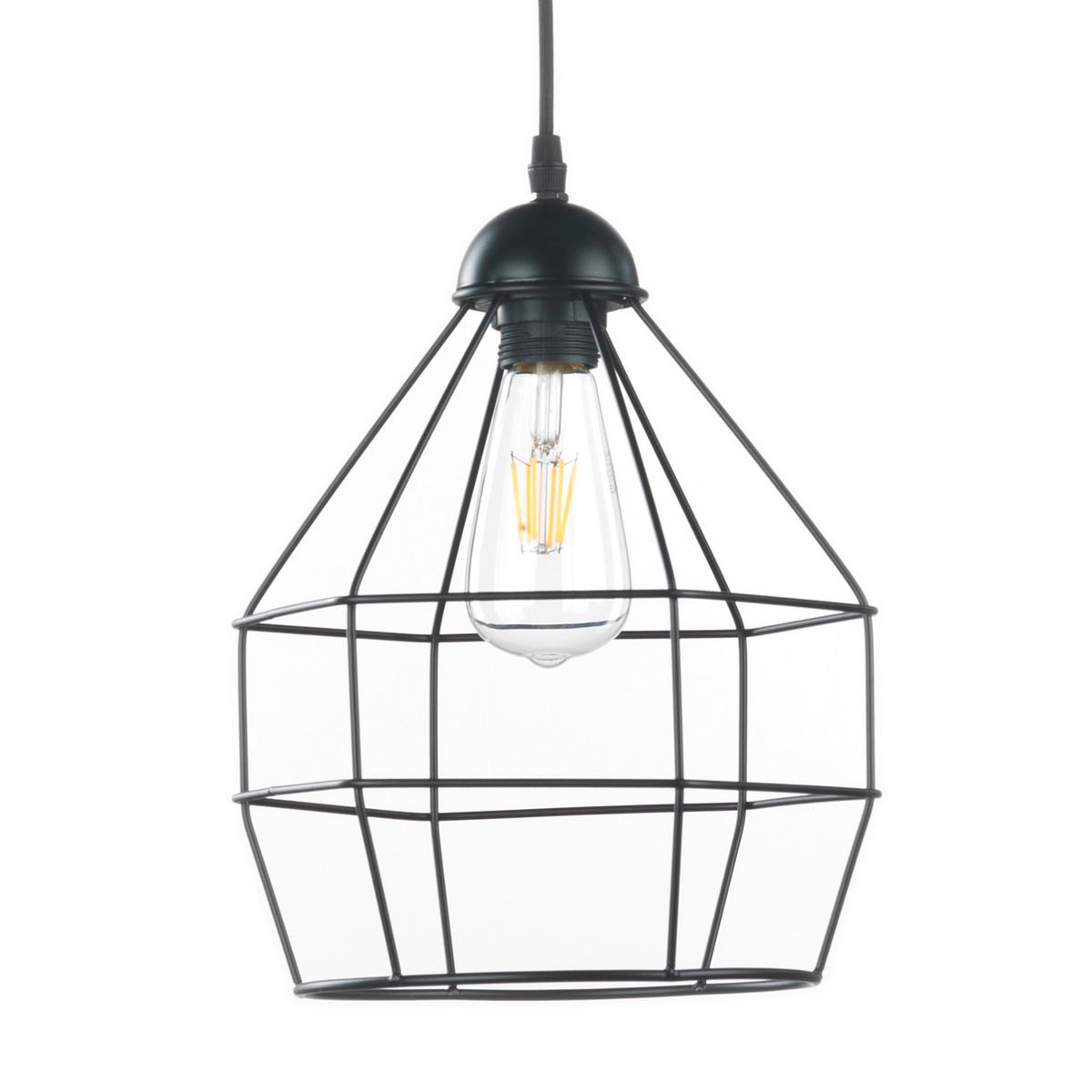Pendelleuchte Schwarz Hg L: 25 cm 22w - Schwarz Hochglanz, Basics, Metall (25/25/120cm)