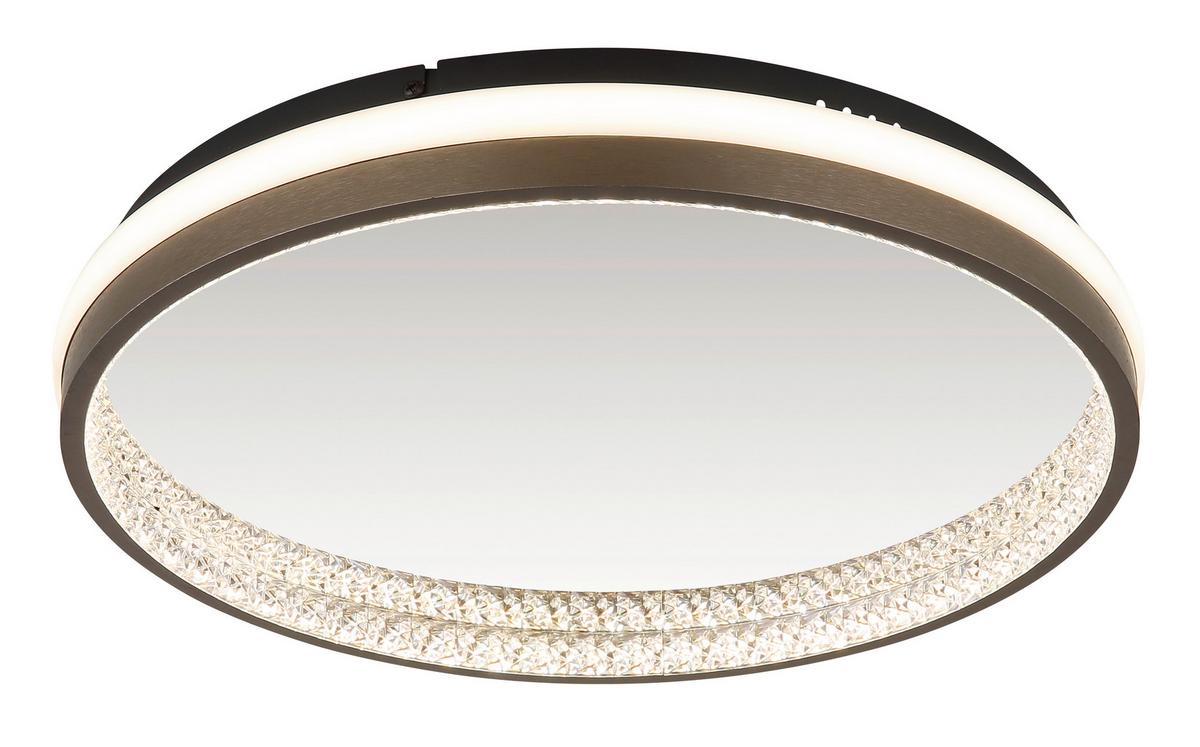 Led Mennyezeti Lámpa 67179d Della - fekete/sötétszürke, Konventionell, műanyag/fém (39,7/6cm) - Globo