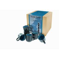 SADA HRNČEKOV NA KÁVU NORDIC FJORD BLUE - modrá, Romantik / Landhaus, keramika (350ml) - Creatable