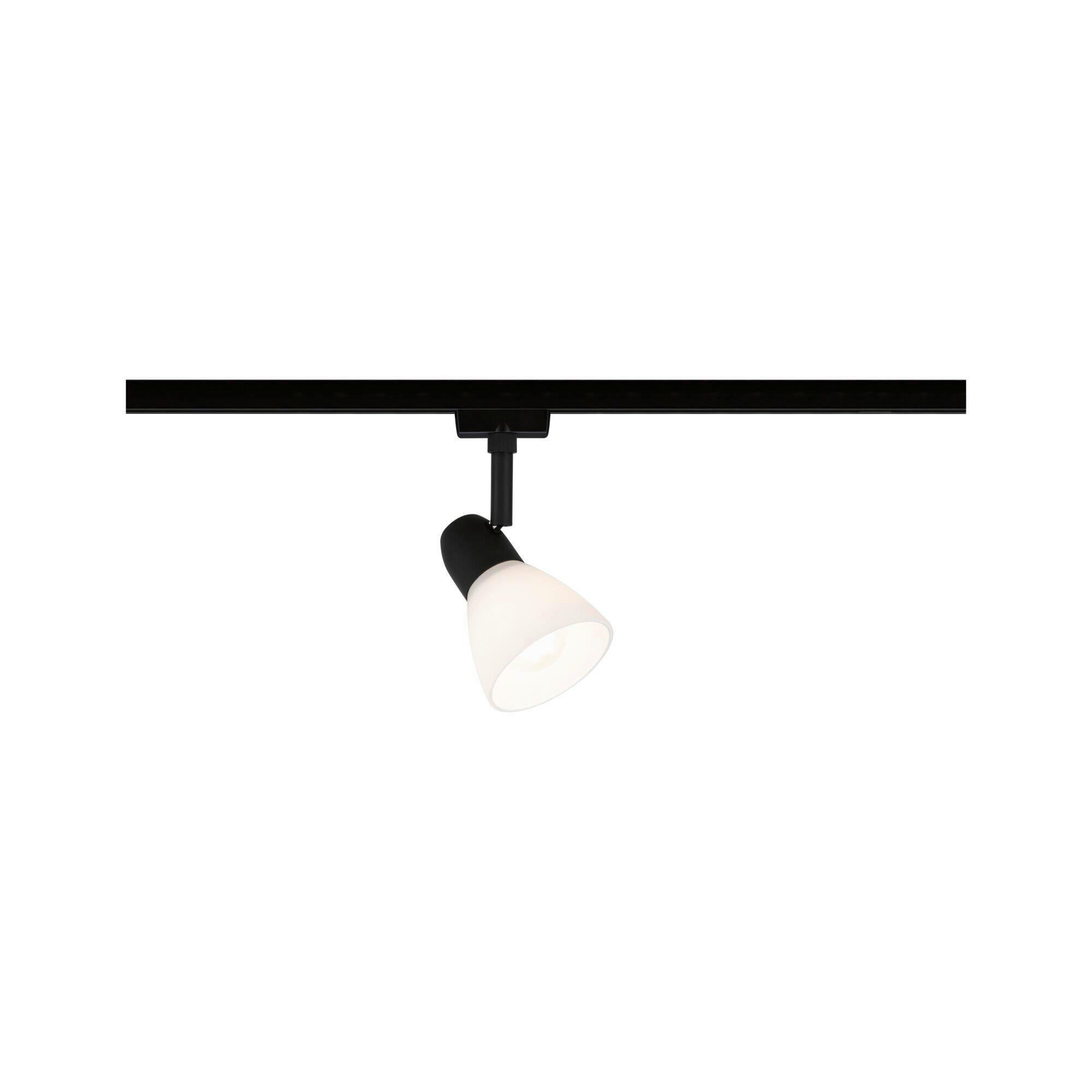 Schienensystem-Strahler 96987 Urail Caps - Opal/Schwarz, Design, Glas/Metall (8,3/14,8cm) - Paulmann
