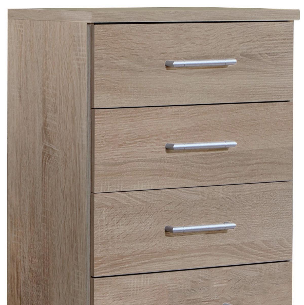 Komoda OSAKA šírka 46cm - farba duba/hliníková, Konventionell, kompozitné drevo/plast (46/103/40cm) - MID.YOU