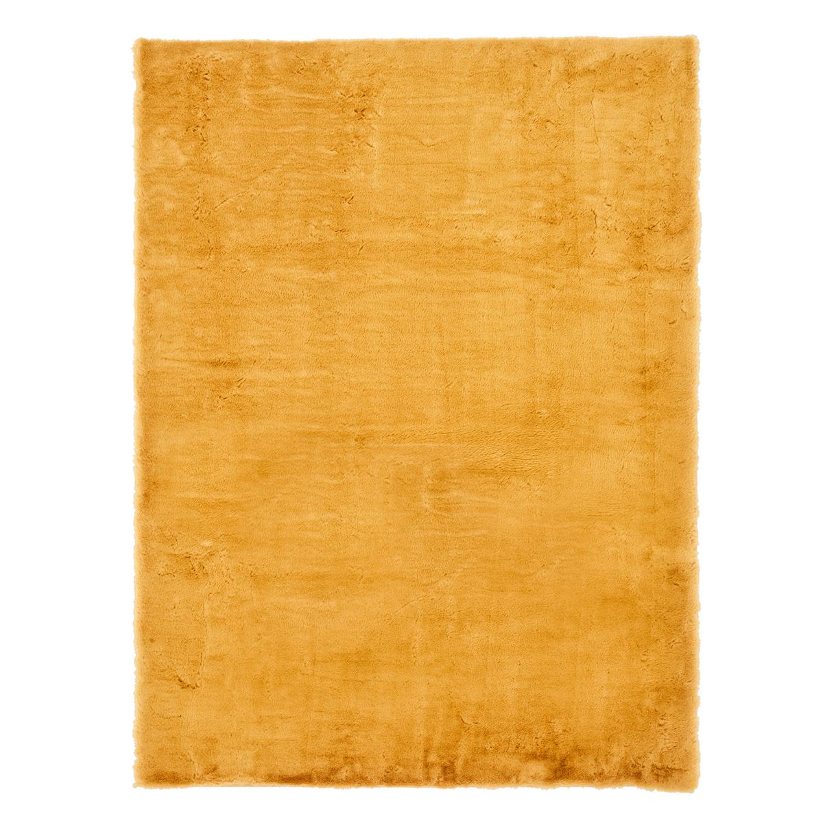 UMELÁ KOŽUŠINA Caroline 3, 160/220cm, žltá - kari žltá, textil (160/220cm) - Mömax
