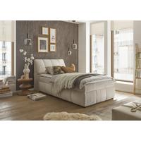 Boxbett Mit Topper+bettkasten 120x200 Cm Valencia - Beige/Schwarz, MODERN, Holzwerkstoff/Textil (120/200cm) - MID.YOU