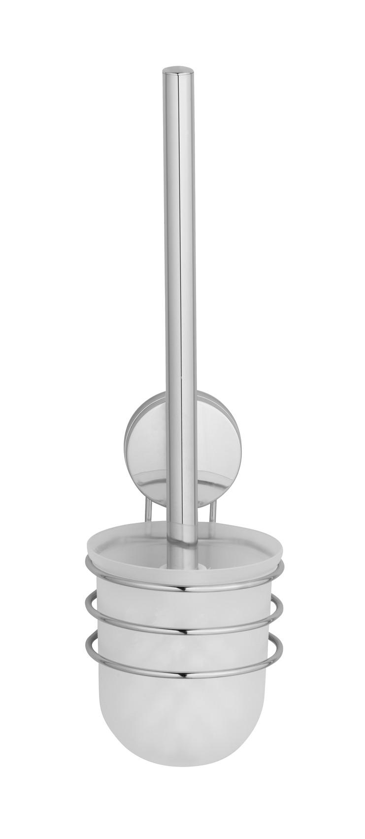 Wc-kefe Szett Static Loc Osimo 24865100 - króm/fehér, Modern, műanyag/fém (10/37/11cm) - Wenko