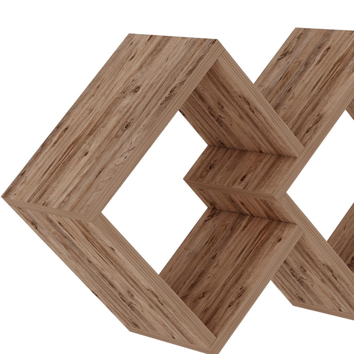 Wandregal Galaxy Kieferfarben B: 102 Cm - Kieferfarben, Design, Holzwerkstoff (102/42/20cm) - Livetastic