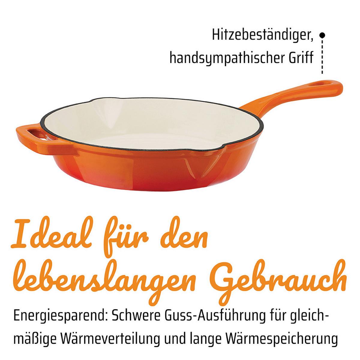Gsw Bratpfanne Orange, D/h: 26x5,5cm - Orange, Basics, Metall (26/5,5cm) - GSW