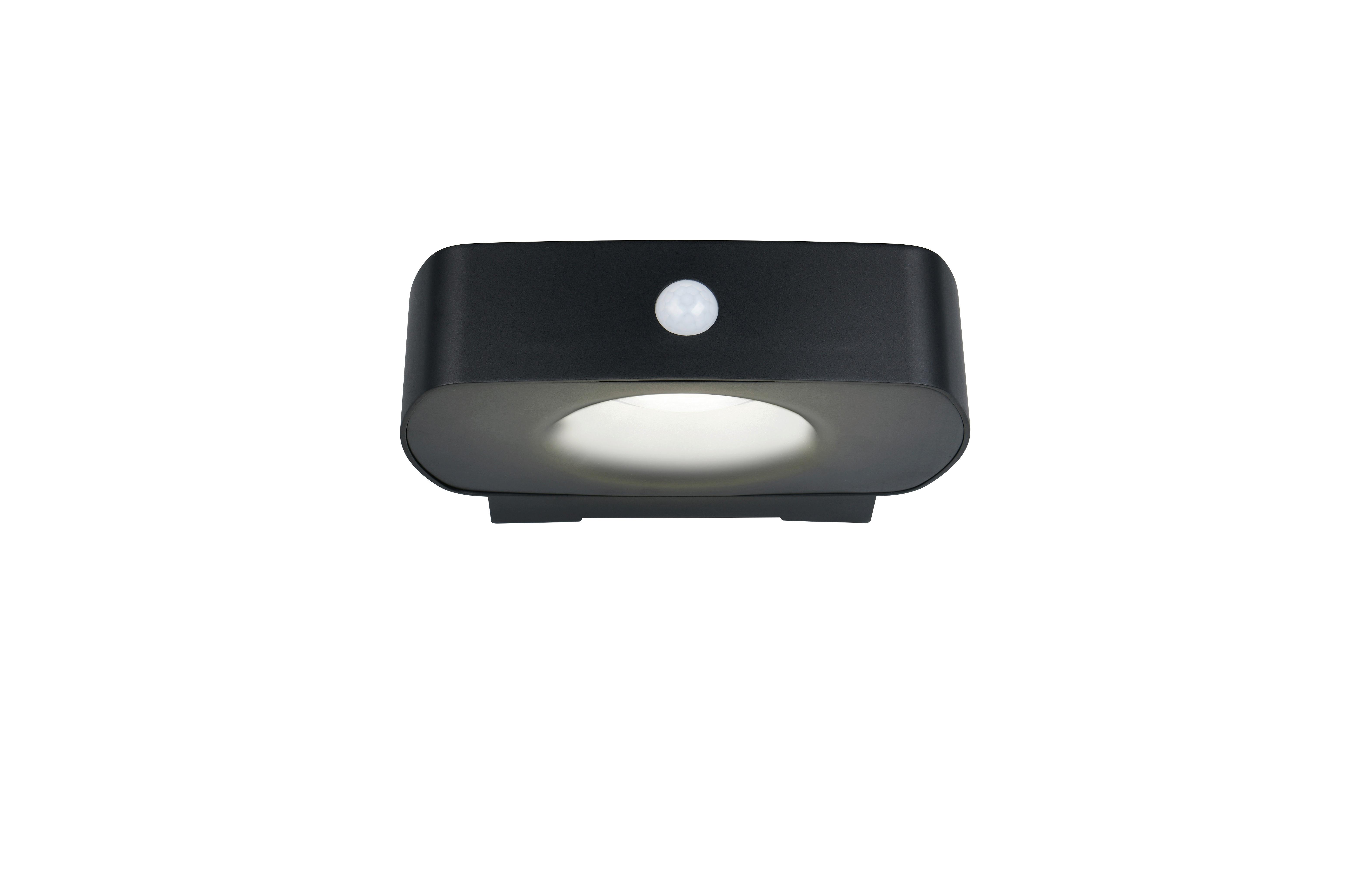 Außenwandleuchte Bilbao Schwarz B: 6 cm - Schwarz, Design, Kunststoff (21,5/6/15,5cm)