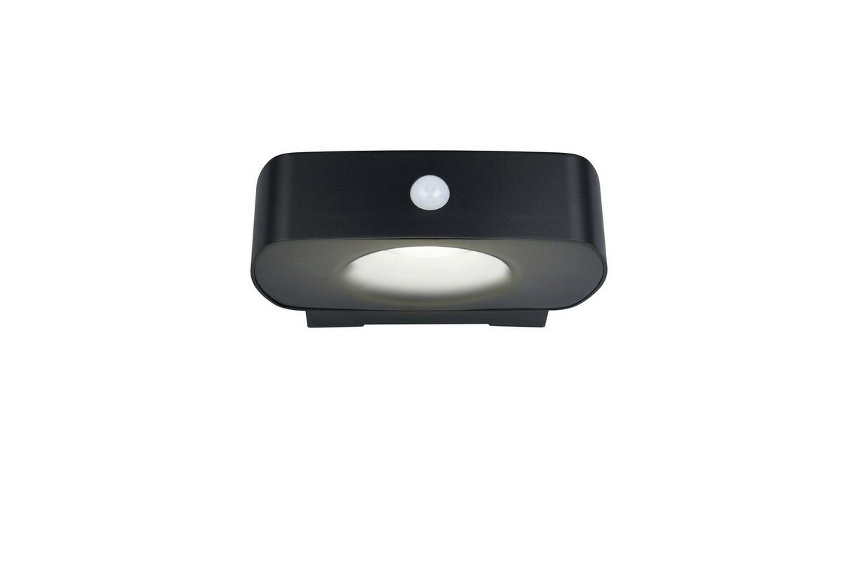 Außenwandleuchte Bilbao Schwarz B: 6 cm - Schwarz, Design, Kunststoff (21,5/6/15,5cm)