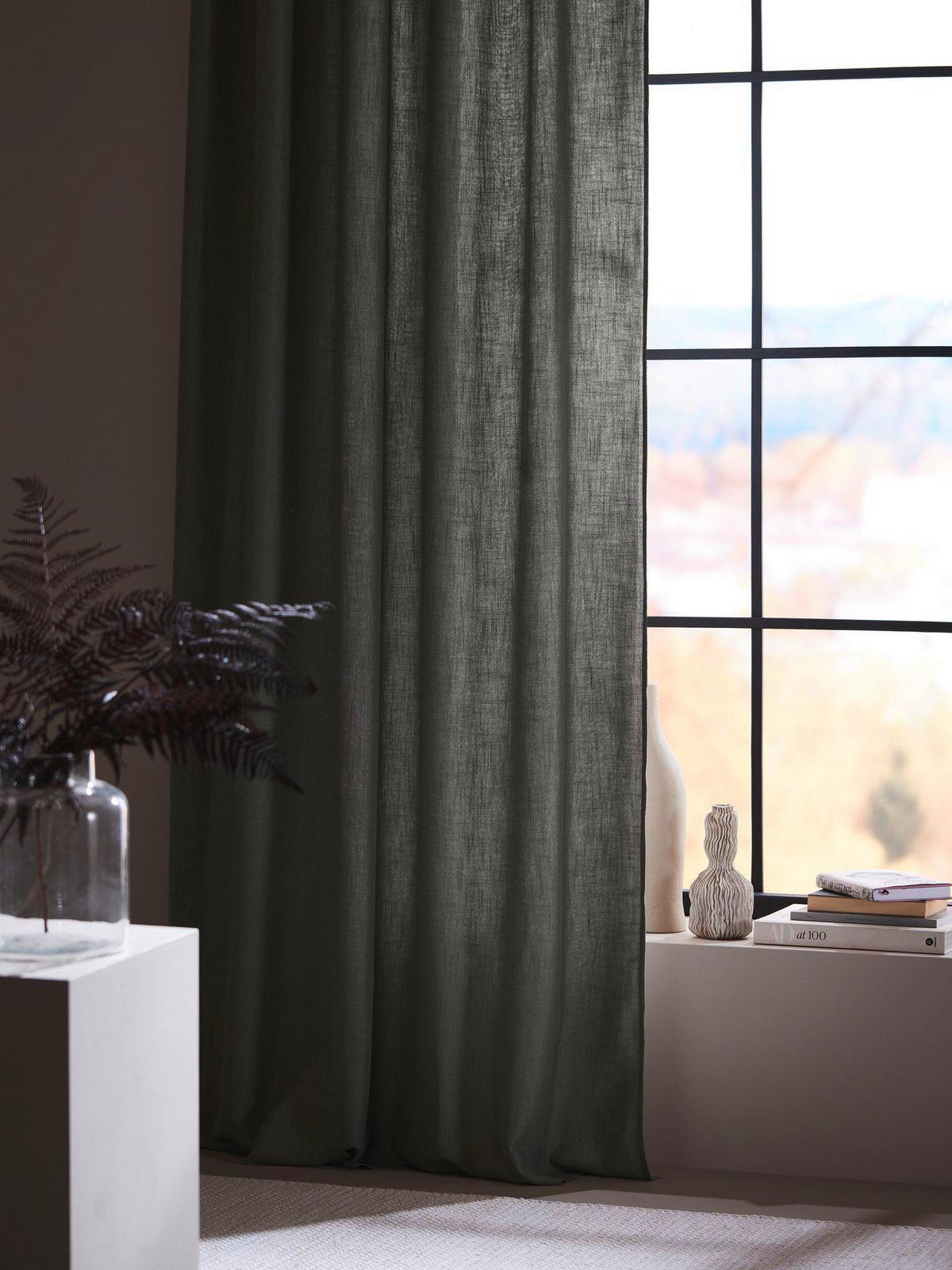 HOTOVÝ ZÁVES CECIL - zelená, Basics, textil (145/260cm) - Svanefors