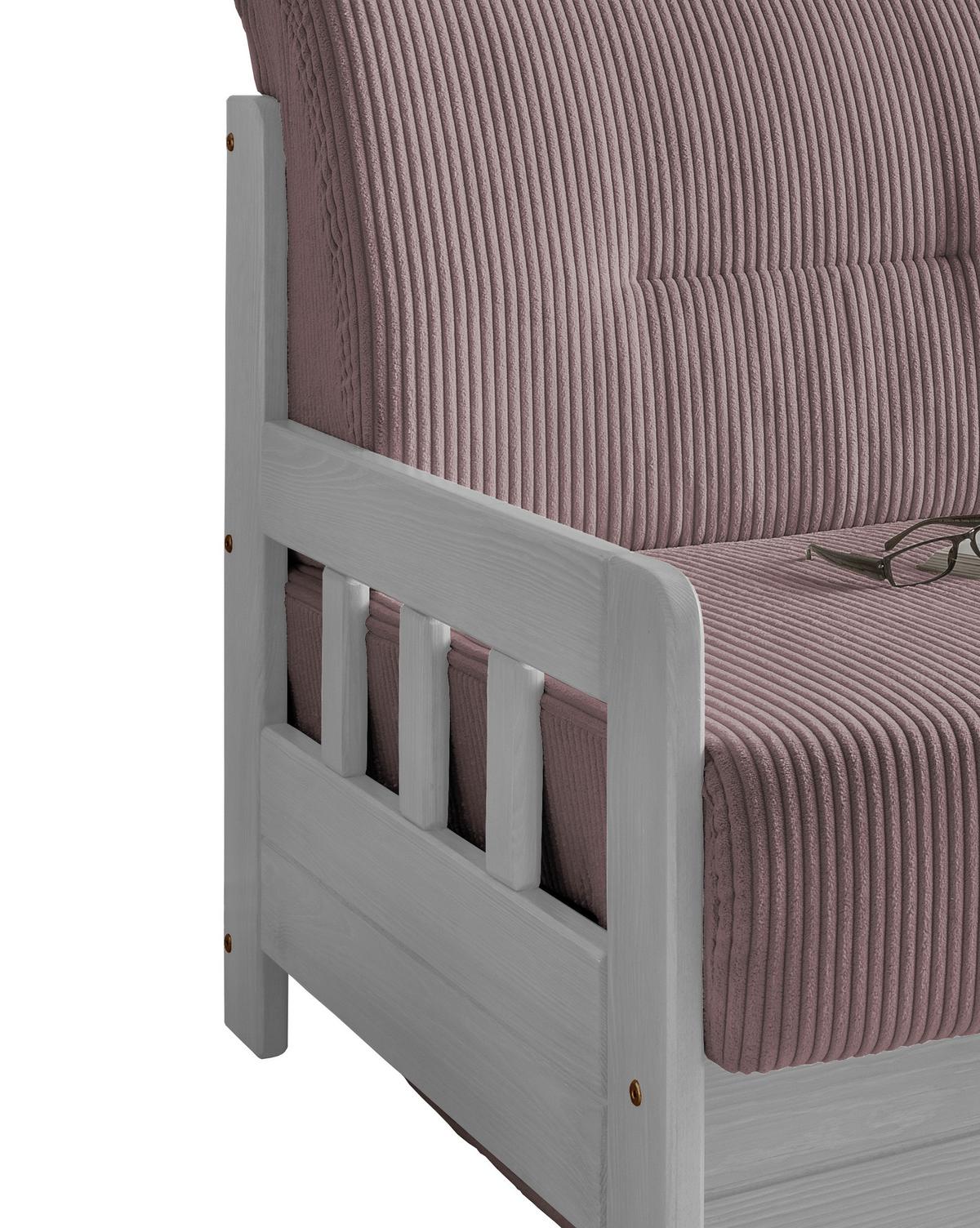Schlafsofa Camino Weiß/Rosa B: 154 cm - Weiß/Rosa, MODERN, Holz/Textil (154/88/90cm) - Livetastic