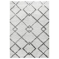 Webteppich Creme/Grau Pisa 80x150 cm - Creme, KONVENTIONELL, Textil (80/150cm)