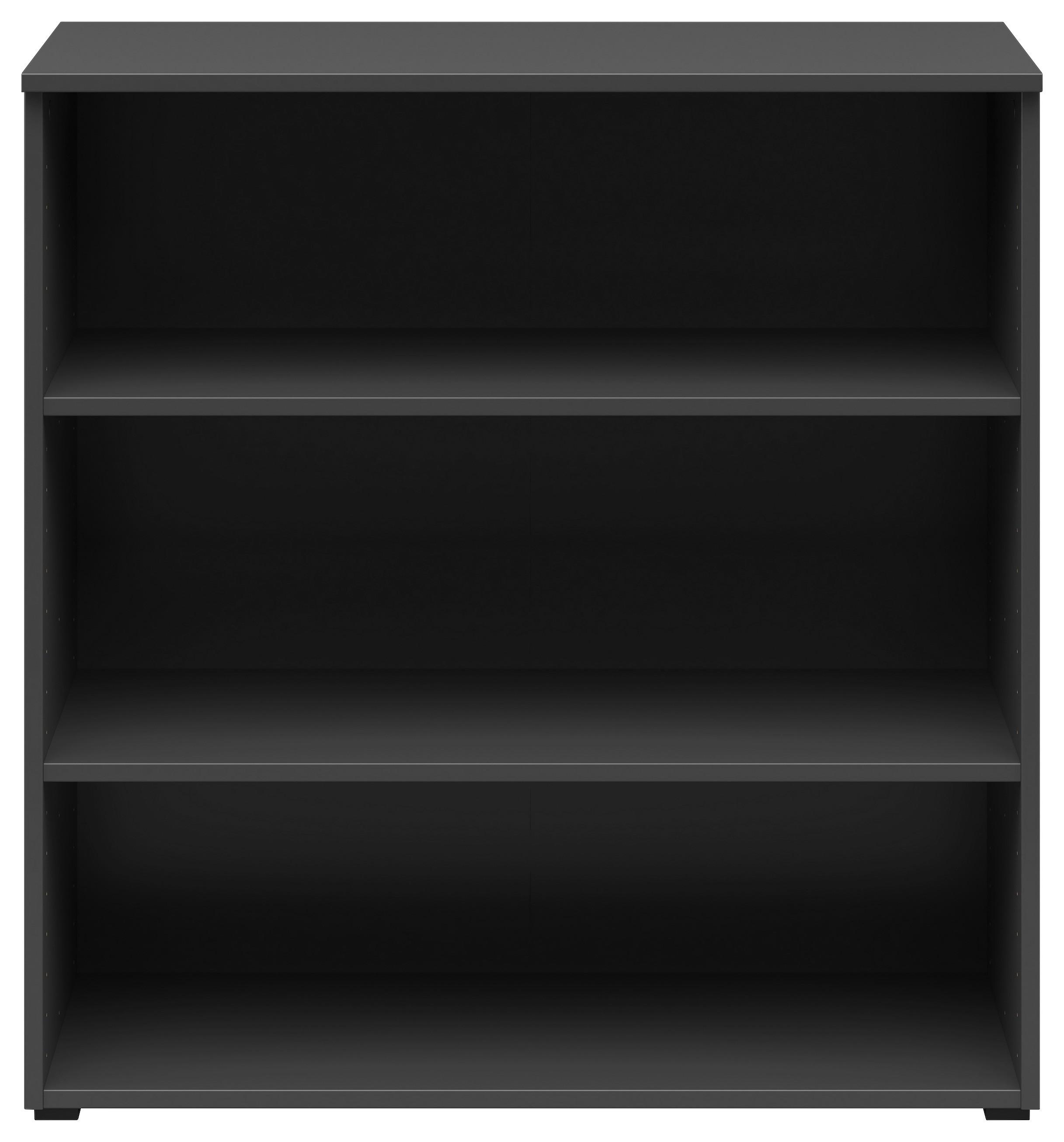 Regál Cabinet š: 80 cm - grafitová/antracitová, Modern, kompozitné drevo/plast (80/83/40cm)