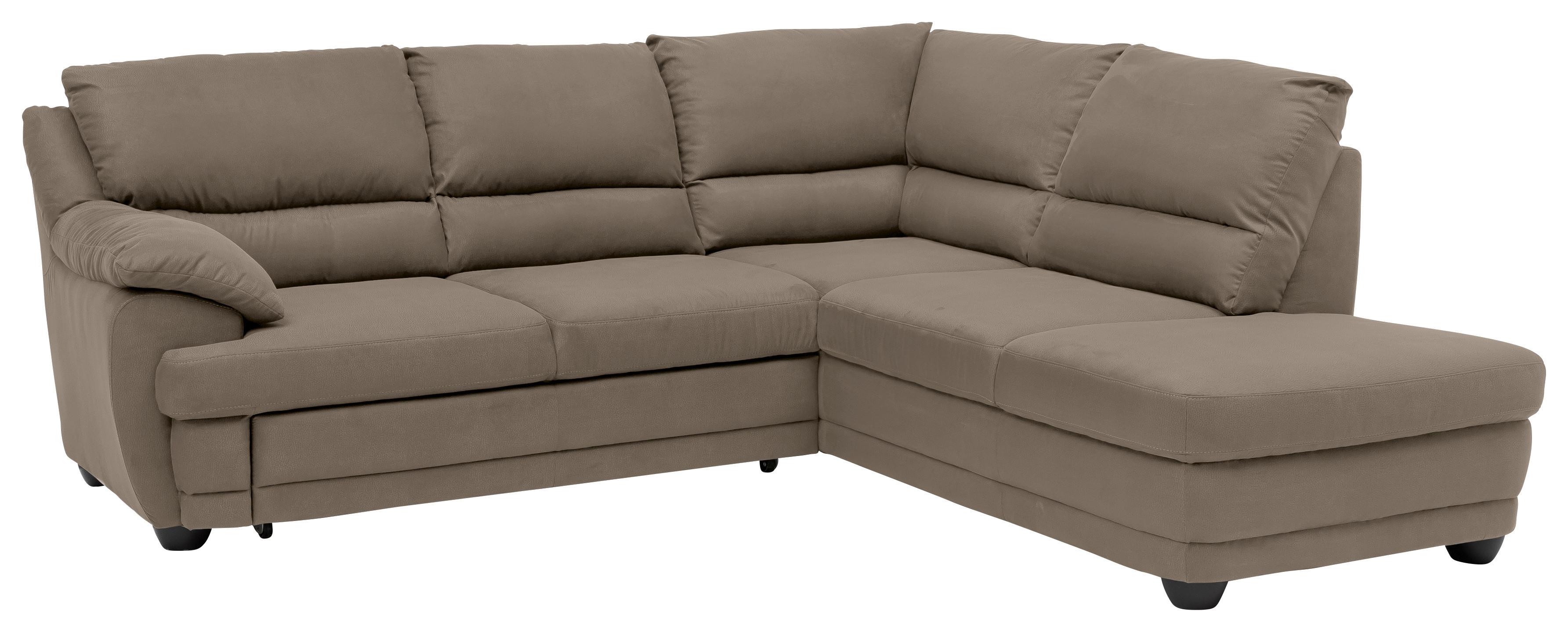 Ecksofa mit Schlaffunktion Nebolo Grau 246x225 cm - Schwarz/Grau, Design, Textil (246/225cm) - Livetastic