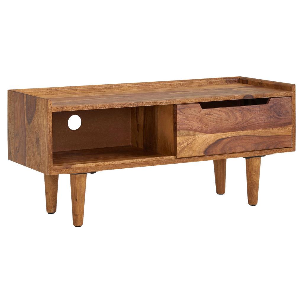 Lowboard Wohnling B: 95 cm Shesham Massiv