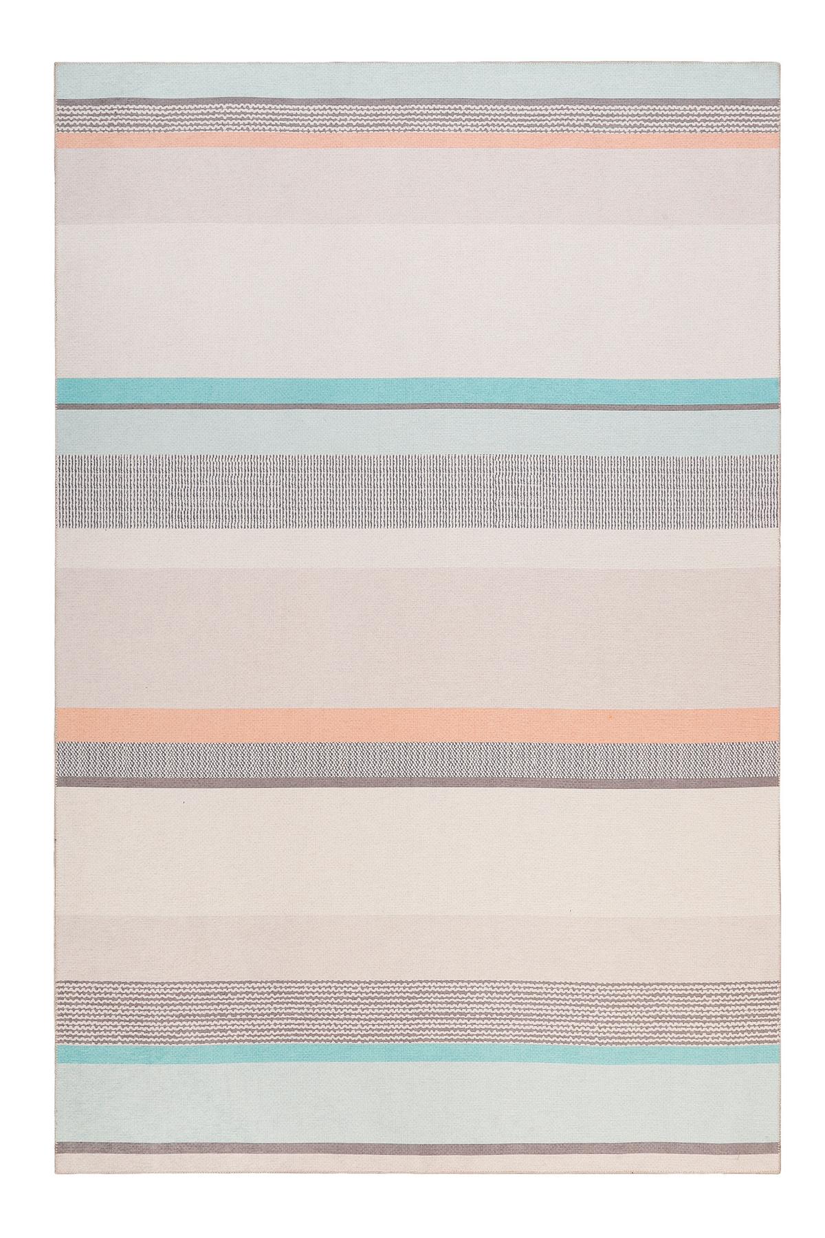 Flachwebteppich Ben Türkis/taupe/beige 120x170 Cm - Türkis/Taupe, KONVENTIONELL, Textil (120/170cm) - Esprit