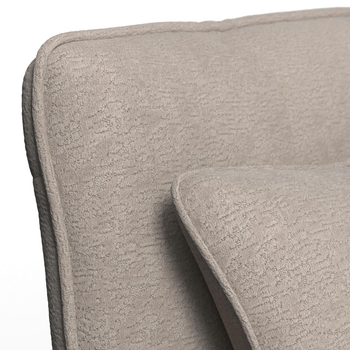 Rozkládací pohovka LUNA, béžové buklé, max.240 kg - černá/béžová, Moderní, kov/textil (142/62/40cm) - Bessagi Home