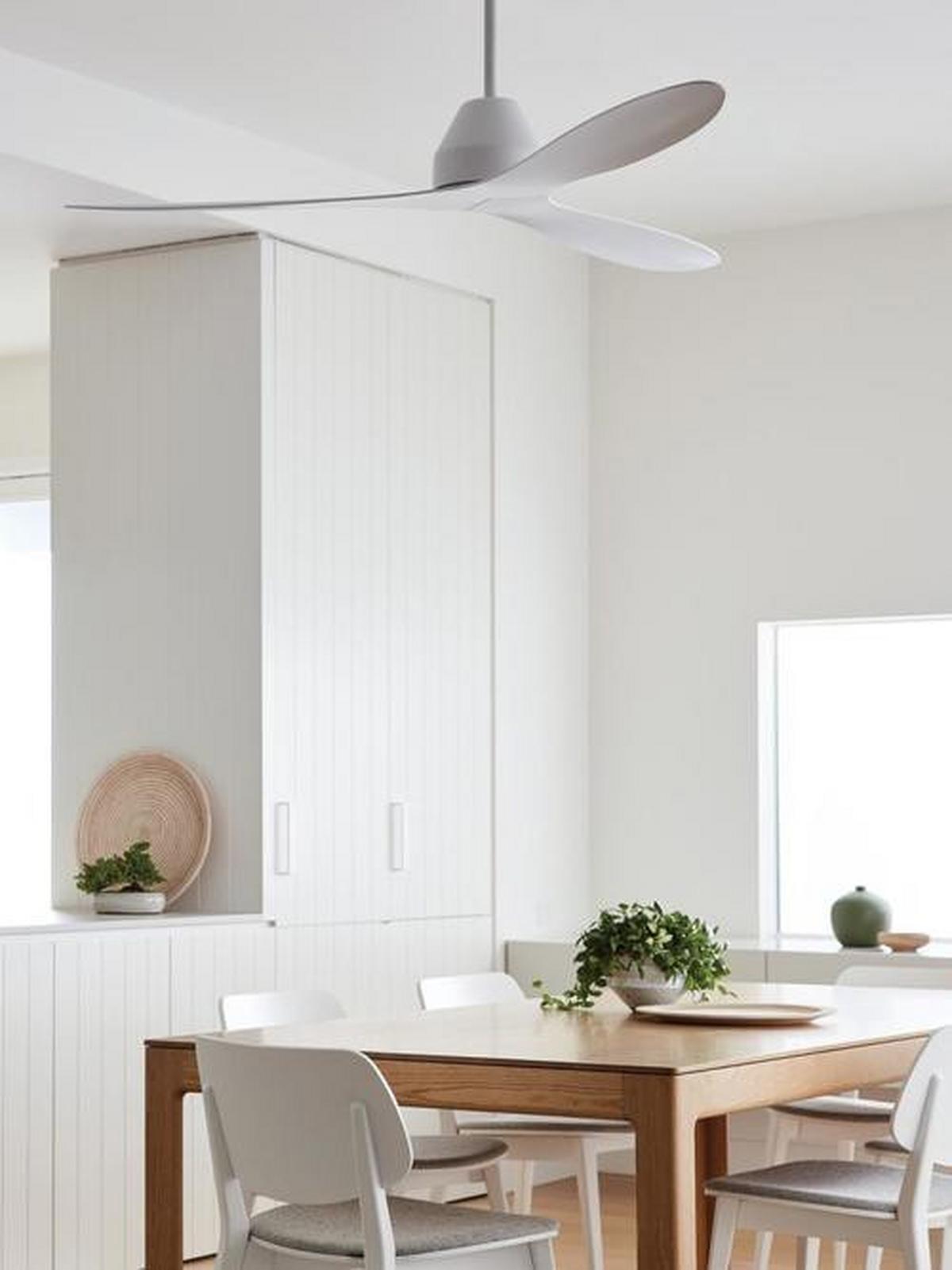 Deckenventilator Whitehaven Weiß 3-Flügel, Geräuscharm - Weiß, Basics, Kunststoff (142/27cm)