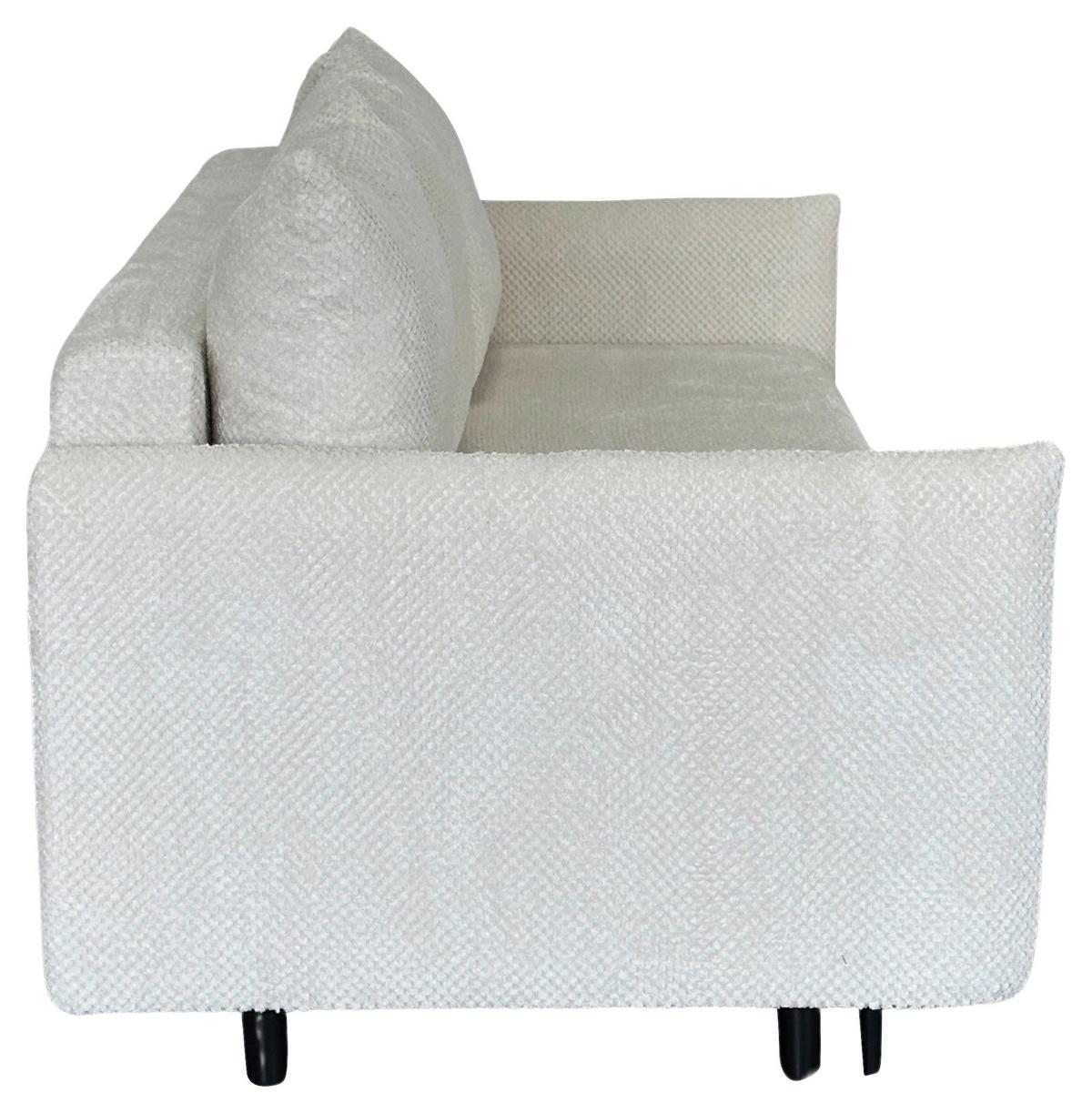 3-sitzer-sofa Mit Schlaffunktion Rose B: 218 Cm - Creme/Schwarz, Design, Textil (218/96/102cm) - MID.YOU